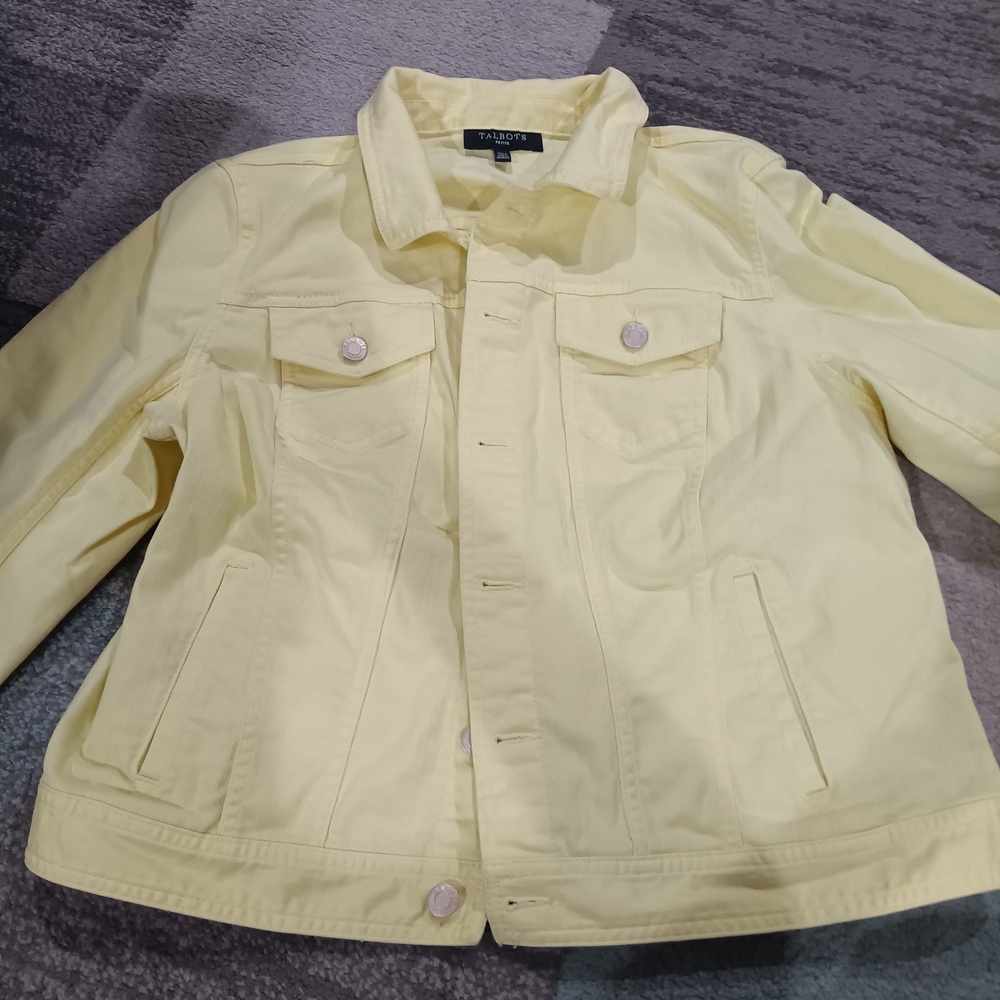 Talbots Light Yellow Jean Jacket